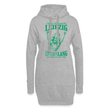 Leipzig Tradition Fußball Geschenk - Hoodie-Kleid - Grau meliert - Vorne