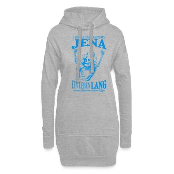 Jena Tradition Fußball Geschenk - Hoodie-Kleid - Grau meliert - Vorne