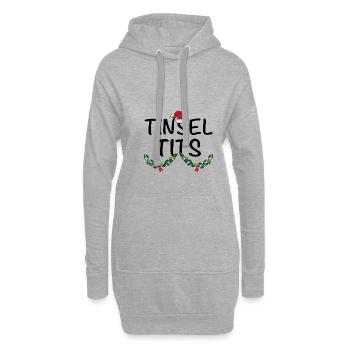 Jingle Balls et Tinsel Tits Funny Matching Christ - Sweat-shirt à capuche long Femme - gris chiné - Devant