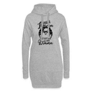 Mama Llama ain't got time for your Drama - Mutter - Sweat-shirt à capuche long Femme - gris chiné - Devant
