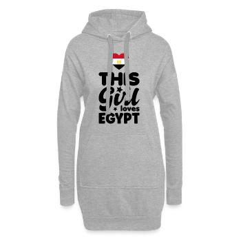 Egypte Drapeau Hurghada Afrique Drapeau égyptien - Sweat-shirt à capuche long Femme - gris chiné - Devant