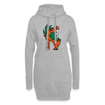 Hungry Carrot - Hoodie-Kleid - Grau meliert - Vorne