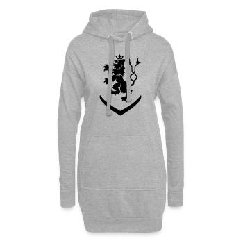 Český Lev štít erb znak čes Wappen 01 - Hoodie-Kleid - Grau meliert - Vorne