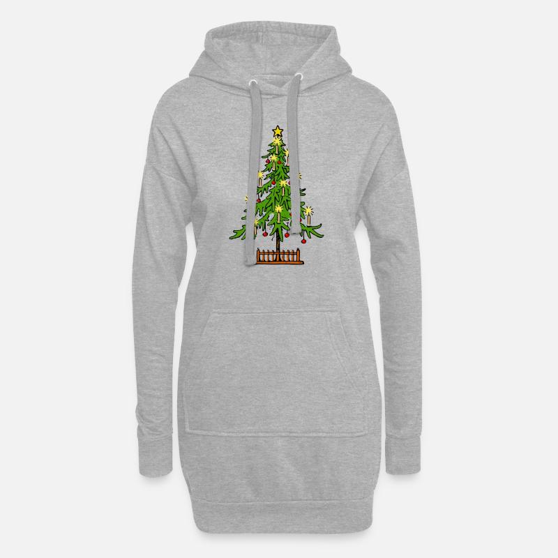 WEIHNACHTSBAUM - Hoodie-Kleid - Grau meliert