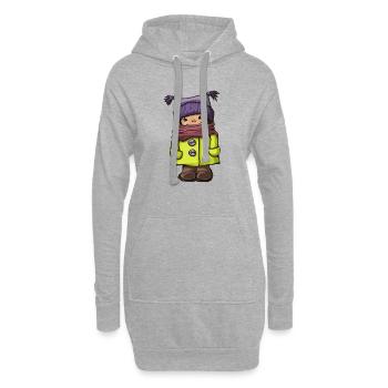 winter - Hoodie Dress - heather grey - Front