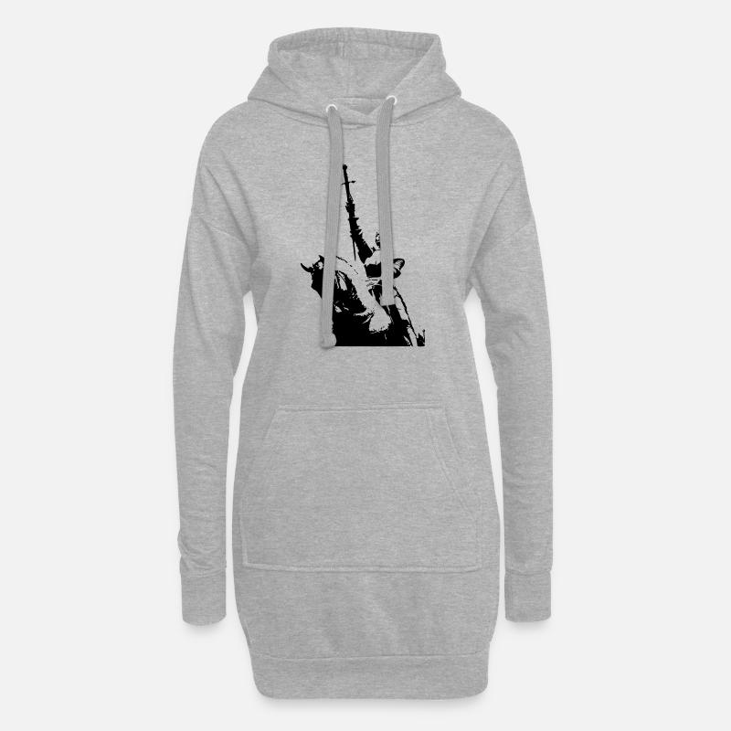 Jeanne d'Arc - Hoodie-Kleid - Grau meliert