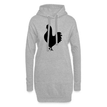 hahn - Sweat-shirt à capuche long Femme - gris chiné - Devant