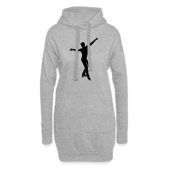 Eiskunstlauf - Hoodie-Kleid - Grau meliert - Vorne