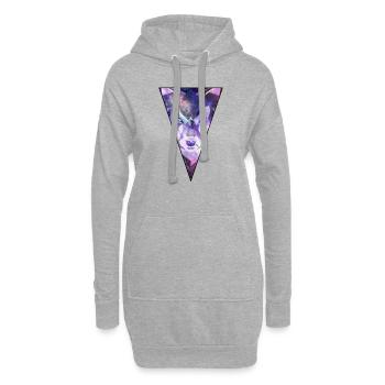 Space Wolf - Hoodie-Kleid - Grau meliert - Vorne