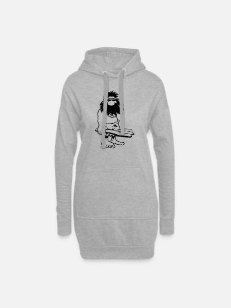 Steinzeitmensch höhlenmensch witzig sonnenbrille - Hoodie-kjole - grå meleret