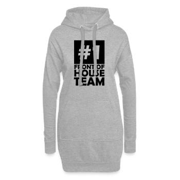 number one front of house team - Hoodie Dress - heather grey - Front