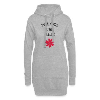 Florist / Blumenhändler / Blumengeschäft / Blume - Hoodie-Kleid - Grau meliert - Vorne