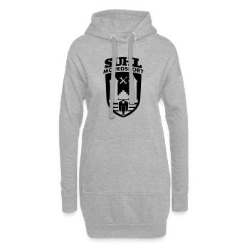 Suhl Mopedsport Schwalbe 2 Logo - Hoodie-Kleid - Grau meliert - Vorne