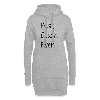 Coach / Coaching / Trainer / Sport - Hoodie-Kleid - Grau meliert - Vorne