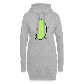 Lustige Bohne - Hoodie-Kleid - Grau meliert - Vorne