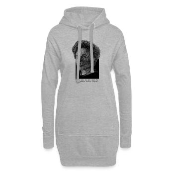 ROSA LUXEMBURG_COMMUNISM_FEMINISM_REVOLUTION - Sweat-shirt à capuche long Femme - gris chiné - Devant