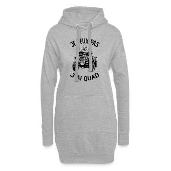Je Peux Pas J'ai Quad - Sweat-shirt à capuche long Femme - gris chiné - Devant