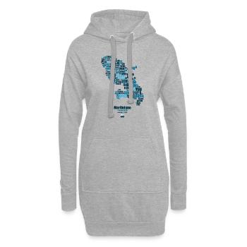 blue martinique - Sweat-shirt à capuche long Femme - gris chiné - Devant