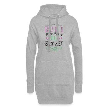 charpentier arboriculteur en construction de bois d’œuvre - Sweat-shirt à capuche long Femme - gris chiné - Devant