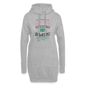 love funny books lover book fan present idea - Hoodie-Kleid - Grau meliert - Vorne