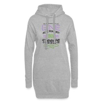 statement bullterrier chihuahua smeilie pudel - Hoodie-Kleid - Grau meliert - Vorne