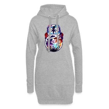 Tanz des Lebens - Hoodie-Kleid - Grau meliert - Vorne