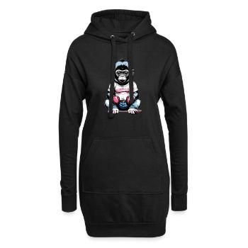 Boxen Gorilla Boxershorts - Hoodie-Kleid - Schwarz - Vorne