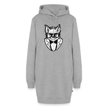 Chauve-souris / Vampire / Dracula / Animal / Halloween - Sweat-shirt à capuche long Femme - gris chiné - Devant