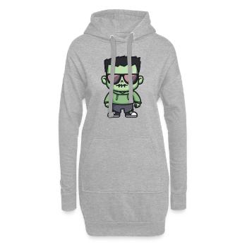 Zombie Halloween Cool - Sweat-shirt à capuche long Femme - gris chiné - Devant