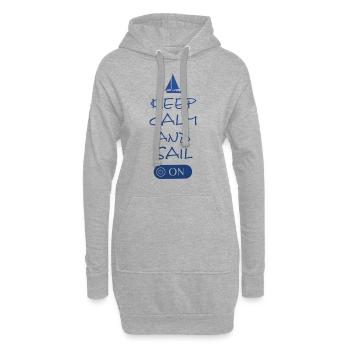Spruch für Segler, Sailing, Boat - Hoodie-Kleid - Grau meliert - Vorne