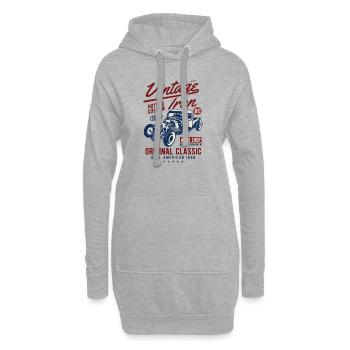 RETRO VINTAGE HOTROD - Auto Retro Shirt Motiv - Hoodie-Kleid - Grau meliert - Vorne
