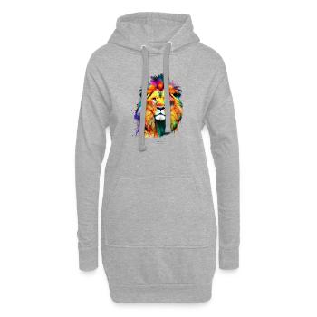 Lionsplash - Hoodie-Kleid - Grau meliert - Vorne