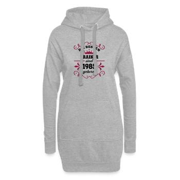 Trainerin Geburtstag Jahrgang 1985 Trainer Geb - Hoodie-Kleid - Grau meliert - Vorne
