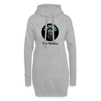 save winnetou,winnetou,indianer,graffiti,kreis, - Hoodie-Kleid - Grau meliert - Vorne