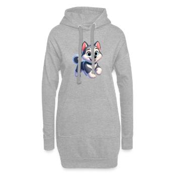 husky 2 - Sweat-shirt à capuche long Femme - gris chiné - Devant