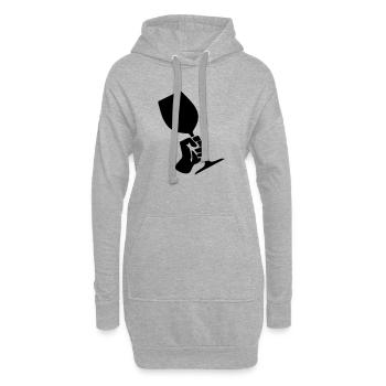 Wine Revolution - Hoodie-Kleid - Grau meliert - Vorne