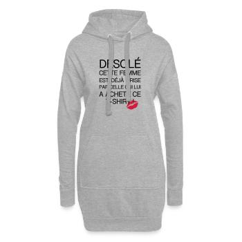 desole femme prise - Sweat-shirt à capuche long Femme - gris chiné - Devant