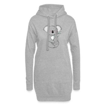 Koala - Sweat-shirt à capuche long Femme - gris chiné - Devant