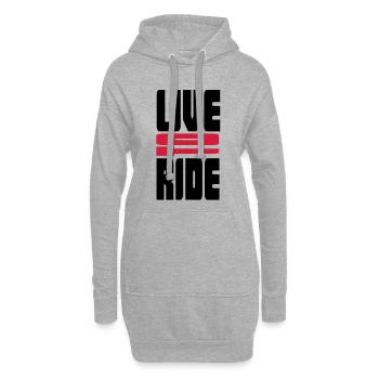 biker - Hoodie-Kleid - Grau meliert - Vorne