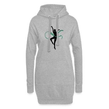 Rhythmic gymnastics - Sweat-shirt à capuche long Femme - gris chiné - Devant