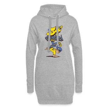 Breakdance B-Boy Streetdance Design Hip Hop Danse - Sweat-shirt à capuche long Femme - gris chiné - Devant