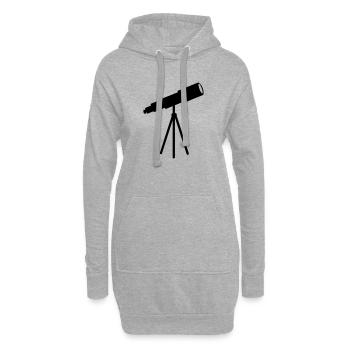 Télescope Stargazer - Sweat-shirt à capuche long Femme - gris chiné - Devant