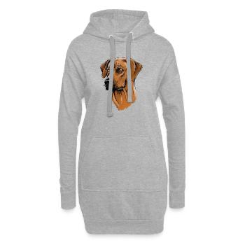 Rhodesian Ridgeback - Sweat-shirt à capuche long Femme - gris chiné - Devant