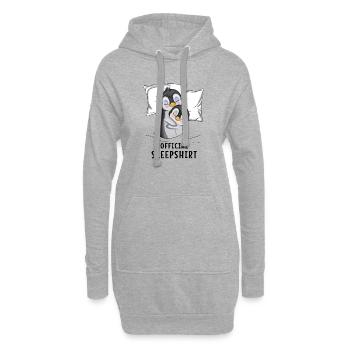 Official sleepshirt penguins - Hoodie-Kleid - Grau meliert - Vorne
