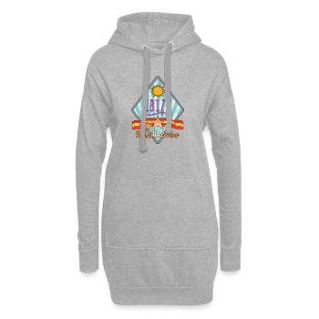 Ibiza Inselurlaub Retro Design - Hoodie-Kleid - Grau meliert - Vorne