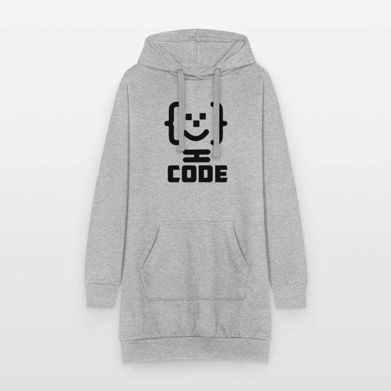 Main programmer code logo with text CODE Hoodie Dress