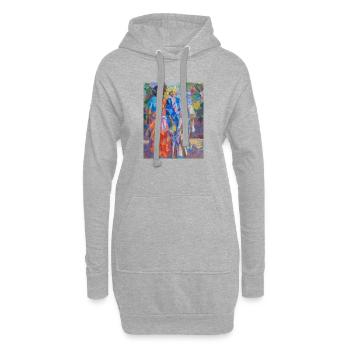 Per Stenius Painting - Hoodie Dress - heather grey - Front