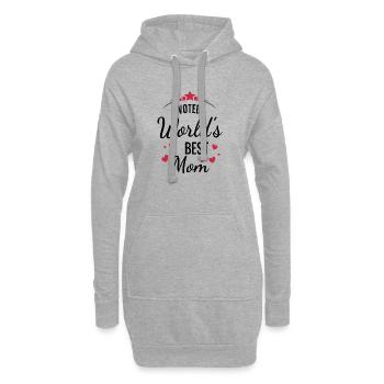 Zum besten Mama-Herz-Design gewählt - Hoodie-Kleid - Grau meliert - Vorne