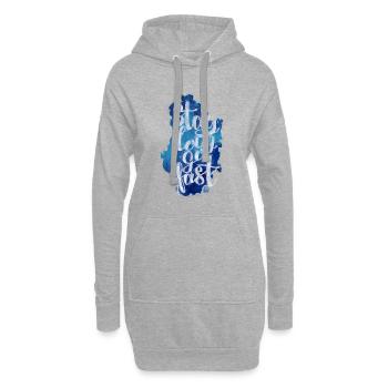 Stay low - Sweat-shirt à capuche long Femme - gris chiné - Devant