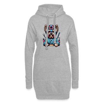 Coiffeur Yorkshire Terrier - Sweat-shirt à capuche long Femme - gris chiné - Devant